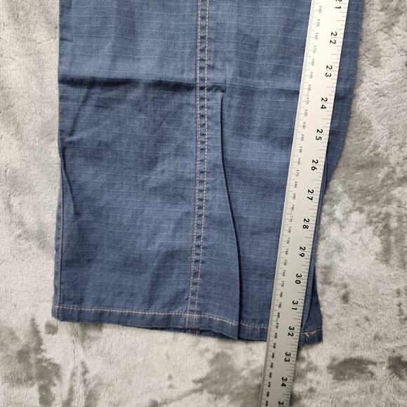Vintage BeBop Pants Womens 13 Juniors Blue Ripstop Drawstring Wide Leg Grunge - Picture 11 of 13